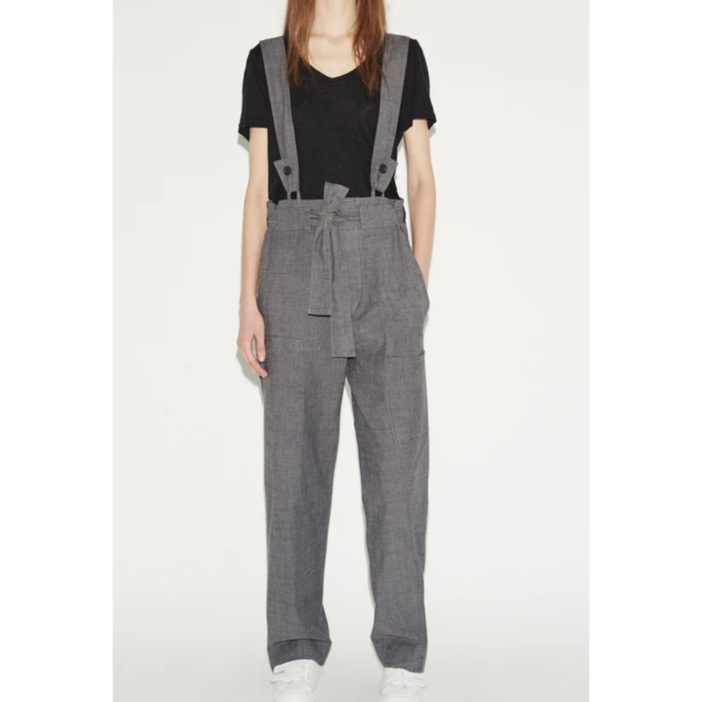 Isabel Marant Etoile Adrien Suspender Cargo Pants Grey Size 40 EU / Large